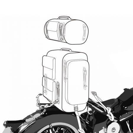Tall Rear bag manufacturing for motorcycle